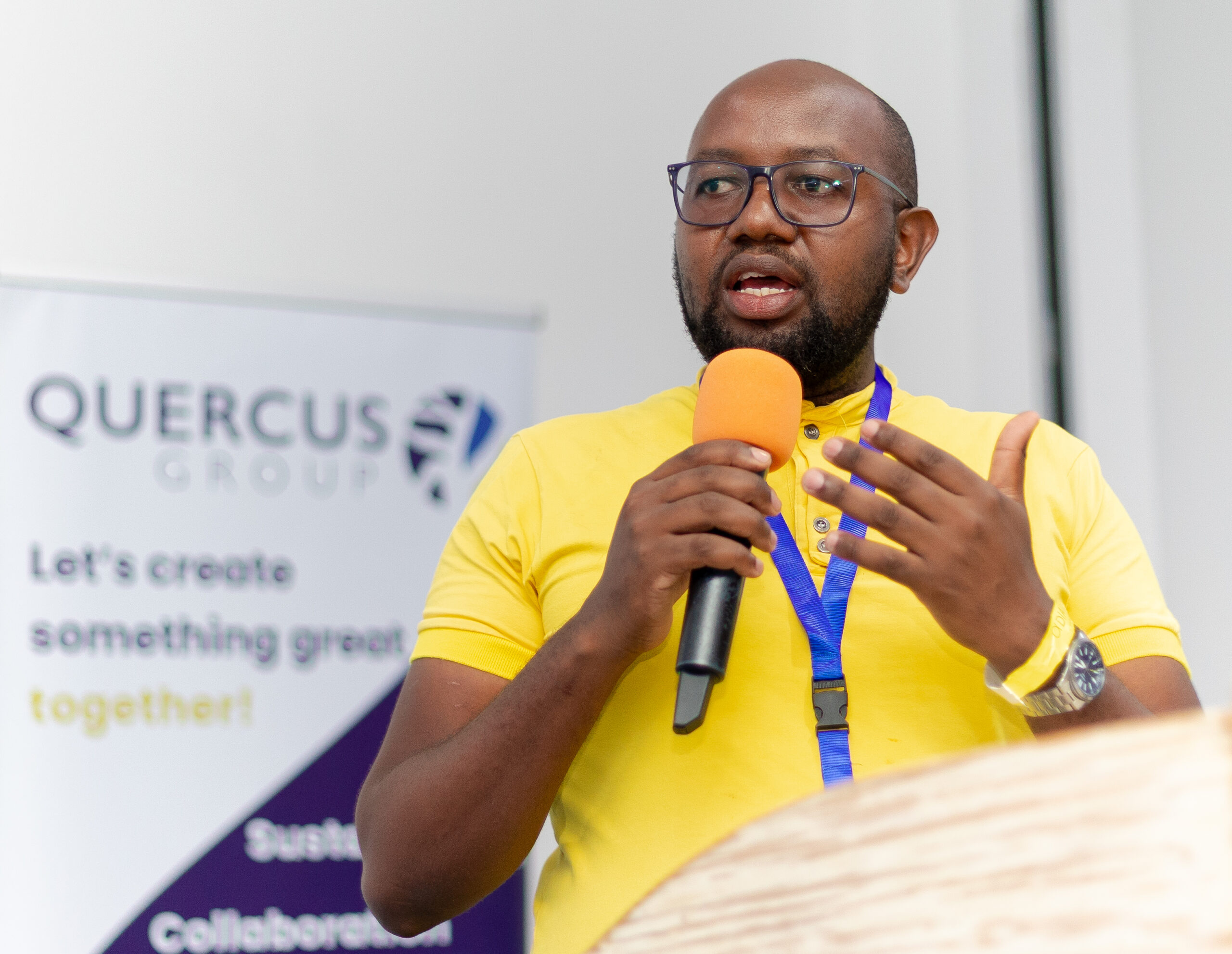 Man speaking at I4WASH conference